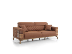 Ruby Brick Convertible Sofa - Ornate Home