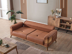 Ruby Brick Convertible Sofa - Ornate Home