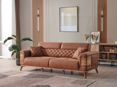 Ruby Brick Convertible Sofa - Ornate Home