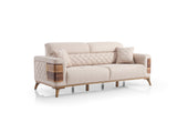 Ruby Beige 3-pieces (Sofa & Loveseat & Chair) Living Room Set