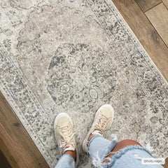 Rudo Beige Flat Pile Washable Rug - Ornate Home