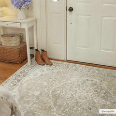 Rudo Beige Flat Pile Washable Rug - Ornate Home