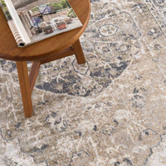 Rudo Beige Flat Pile Washable Rug - Ornate Home