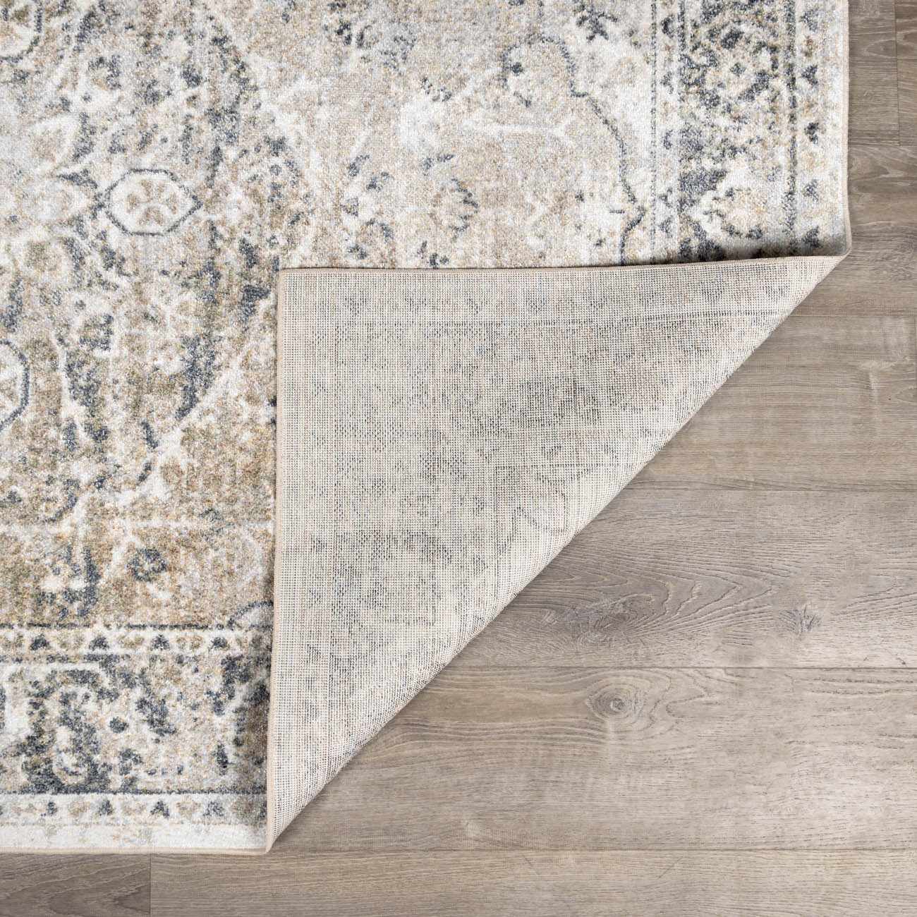 Rudo Beige Flat Pile Washable Rug - Ornate Home
