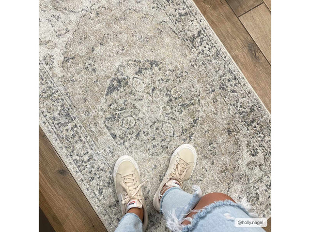 Rudo Beige Washable Area Rug - Ornate Home