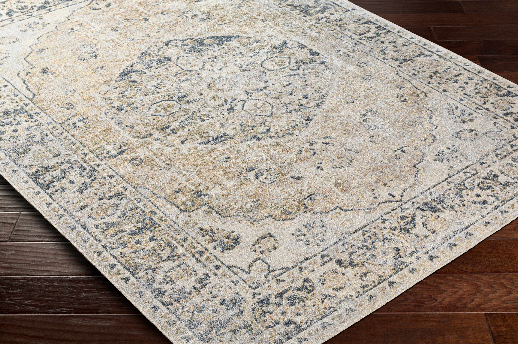 Rudo Beige Washable Area Rug - Ornate Home
