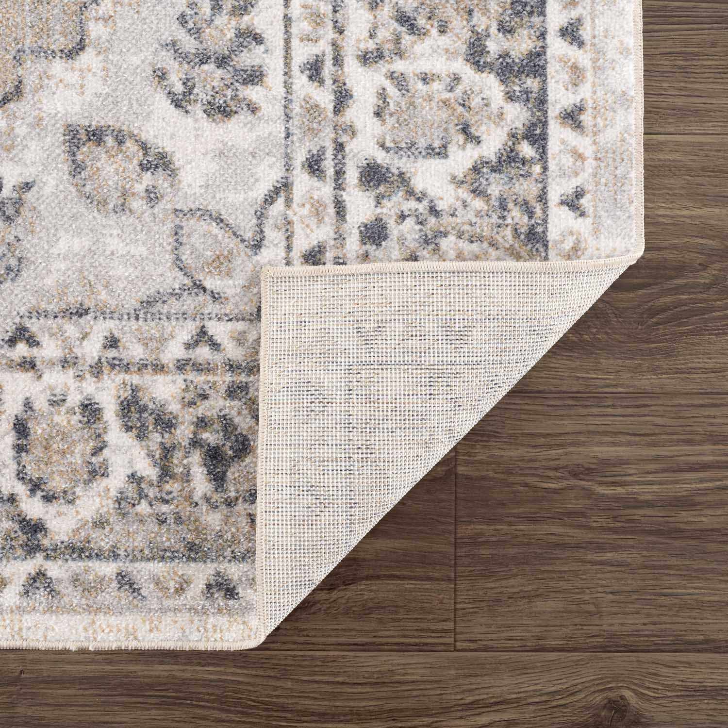 Rudo Beige Washable Area Rug - Ornate Home