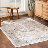 Rudo Beige Washable Area Rug - Ornate Home