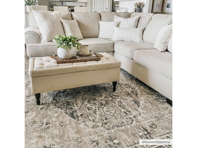 Rudo Blue Washable Area Rug - Ornate Home