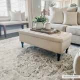 Rudo Blue Washable Area Rug - Ornate Home