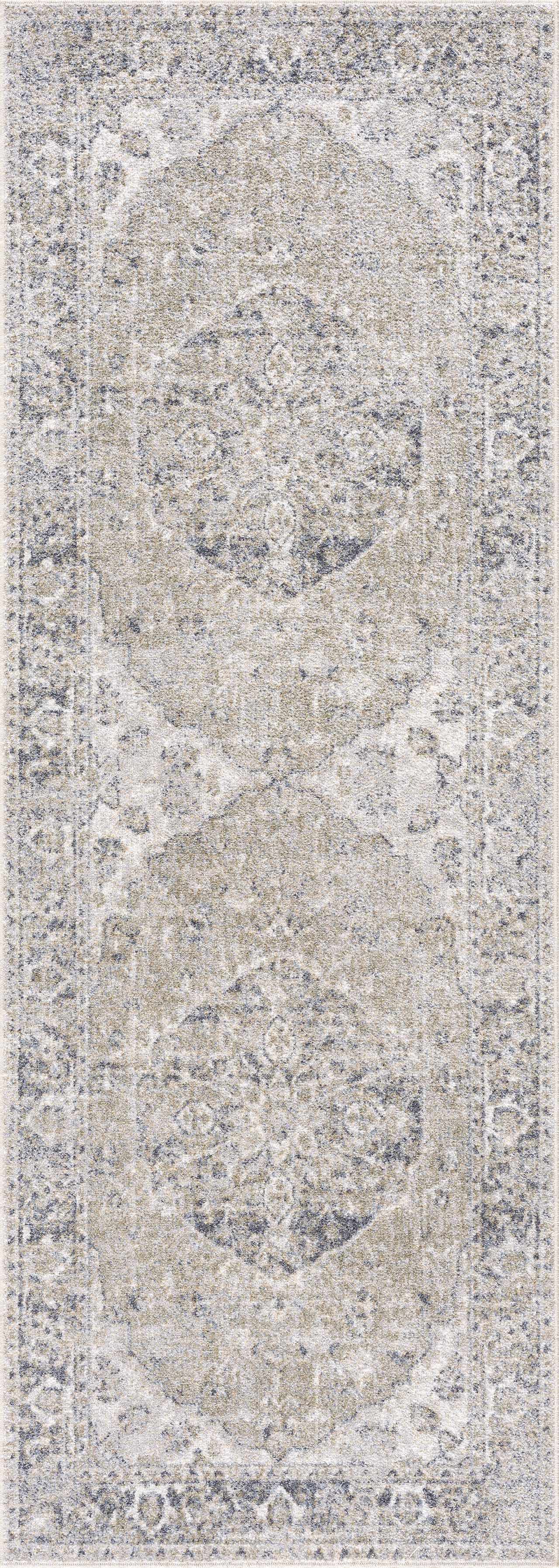 Rudo Blue Washable Area Rug - Ornate Home