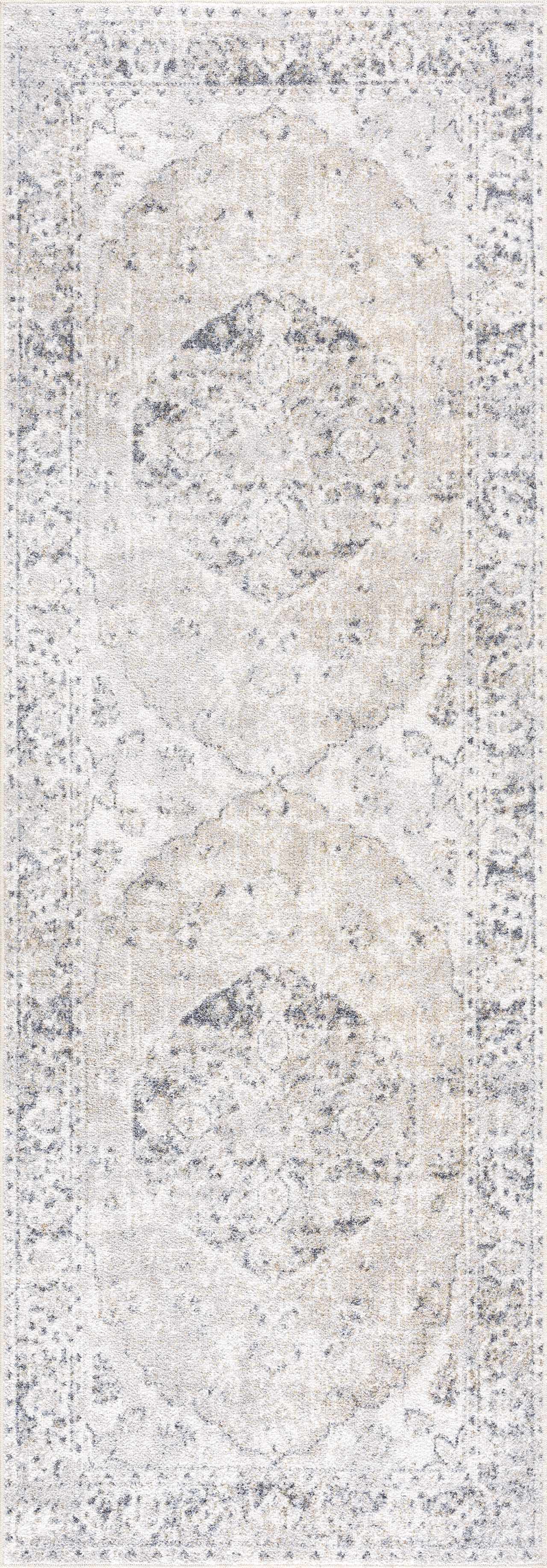 Rudo Cream Washable Area Rug - Ornate Home
