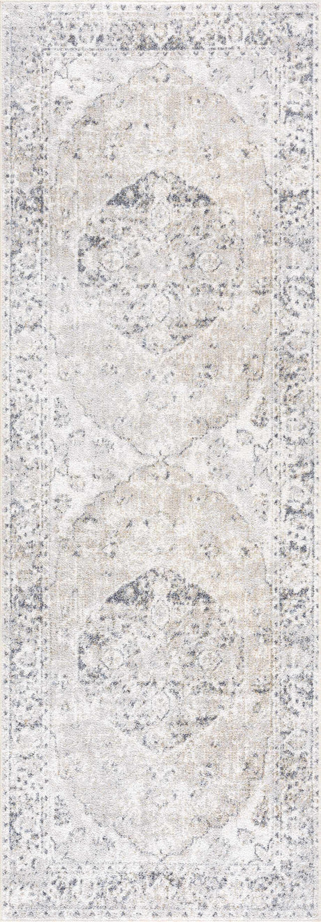 Rudo Cream Washable Area Rug - Ornate Home