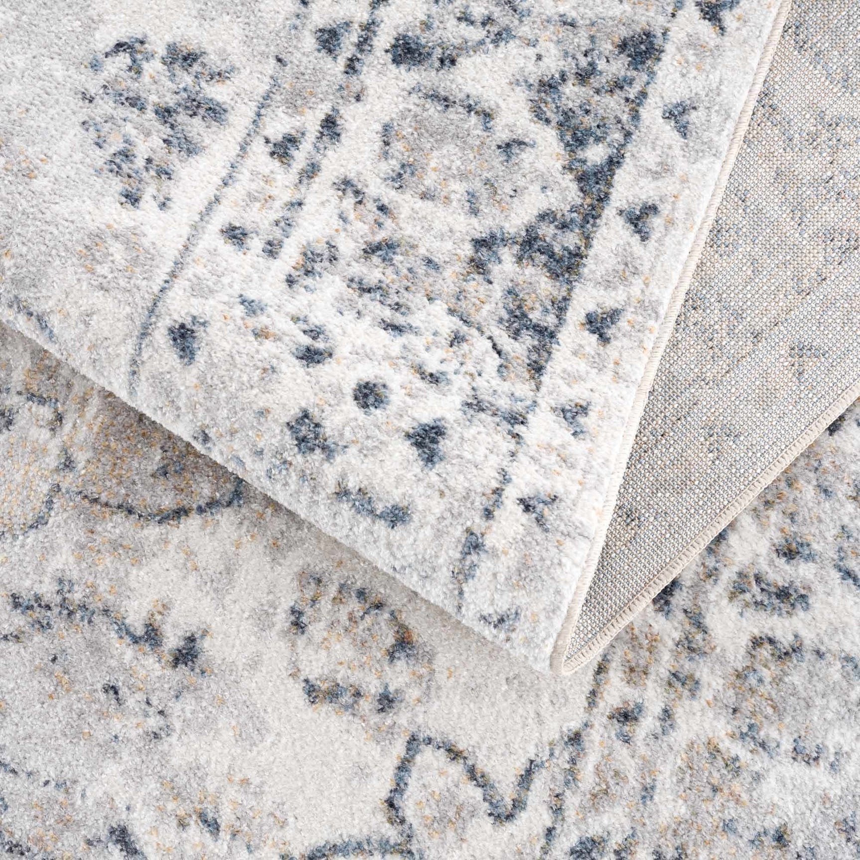 Rudo Cream Washable Area Rug - Ornate Home