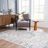 Rudo Cream Washable Area Rug - Ornate Home