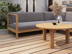 Rudolph Round Teak Outdoor Coffee Table - Ornate Home