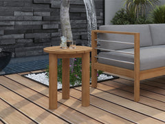 Rudolph Round Teak Outdoor Side Table - Ornate Home