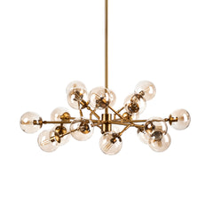 Rudyard Gold Glass Globe and Metal Chandelier - Ornate Home
