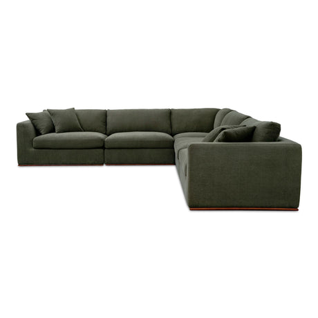 Rue Dark Green Classic L Modular Sectional - Ornate Home