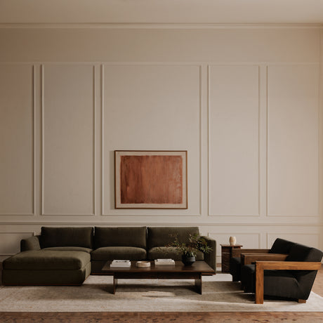 Rue Dark Green Classic L Modular Sectional - Ornate Home