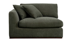 Rue Deep Green Left Arm Facing Chair