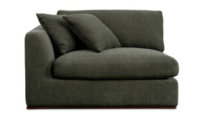 Rue Deep Green Left Arm Facing Chair