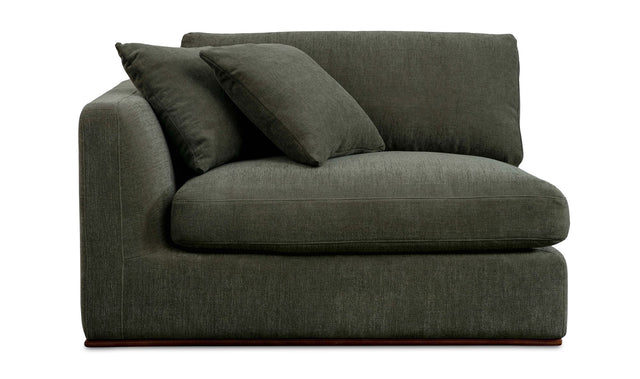Rue Deep Green Left Arm Facing Chair