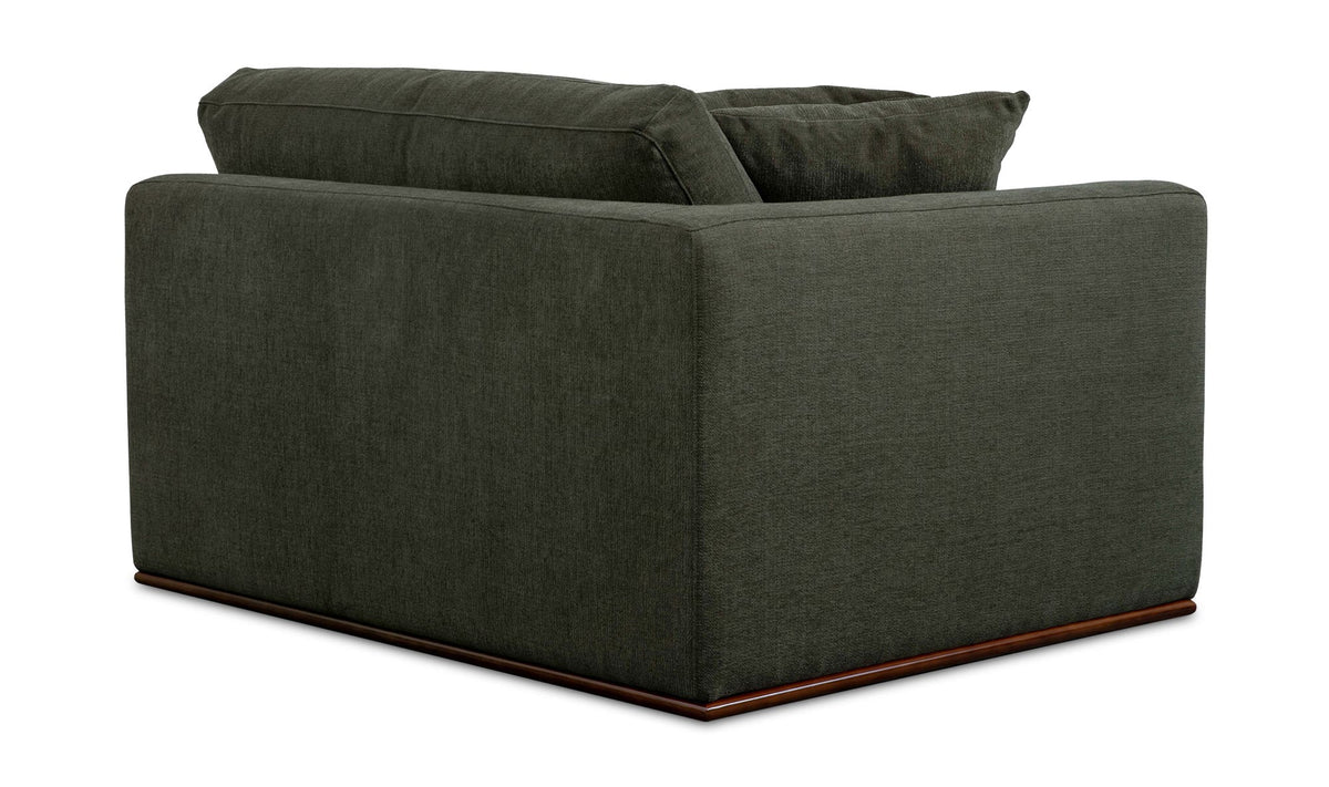Rue Deep Green Left Arm Facing Chair