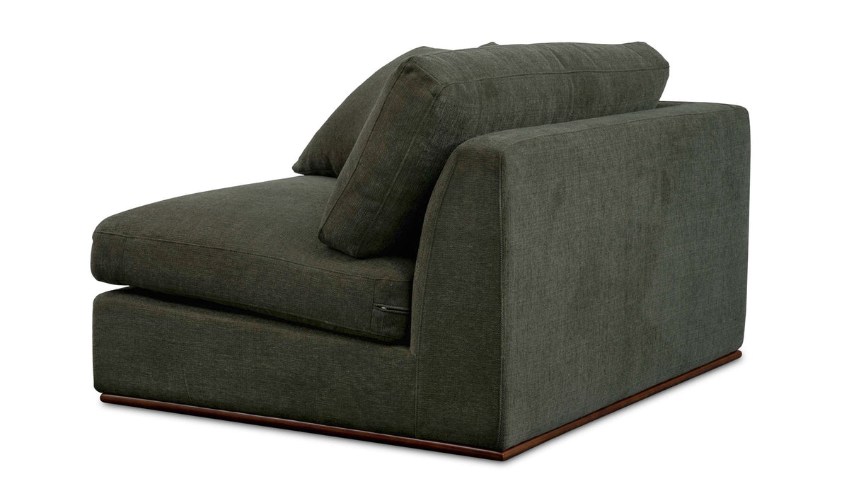 Rue Deep Green Left Arm Facing Chair