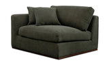 Rue Deep Green Left Arm Facing Chair