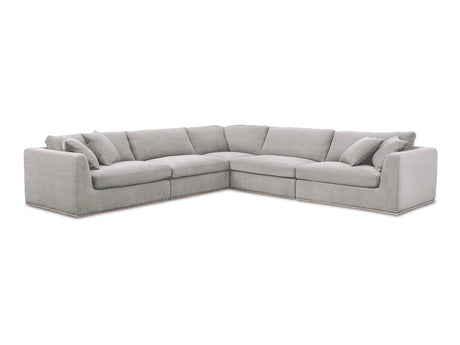 Rue Flecked Grey Classic L Modular Sectional - Ornate Home