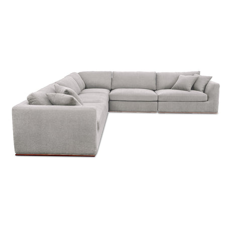 Rue Flecked Grey Classic L Modular Sectional - Ornate Home