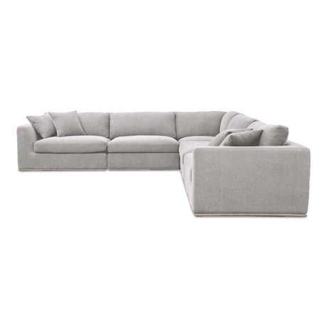 Rue Flecked Grey Classic L Modular Sectional - Ornate Home