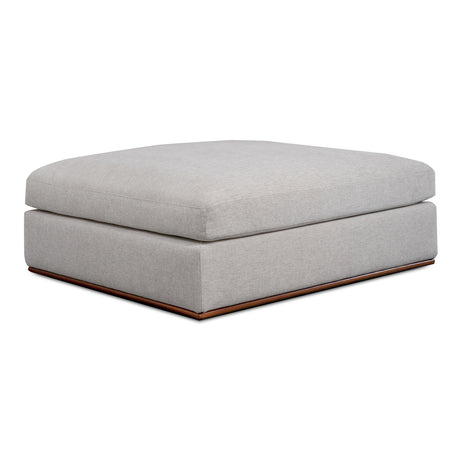 Rue Flecked Grey Ottoman - Ornate Home