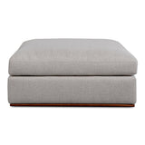 Rue Flecked Grey Ottoman - Ornate Home