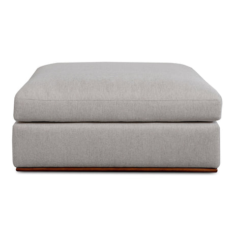 Rue Flecked Grey Ottoman - Ornate Home