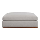 Rue Flecked Grey Ottoman - Ornate Home