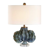 Ruffle Up Blue/Green Table Lamp - Ornate Home