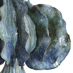 Ruffle Up Blue/Green Table Lamp - Ornate Home