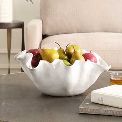 Ruffle White Bloom Bowl - Ornate Home