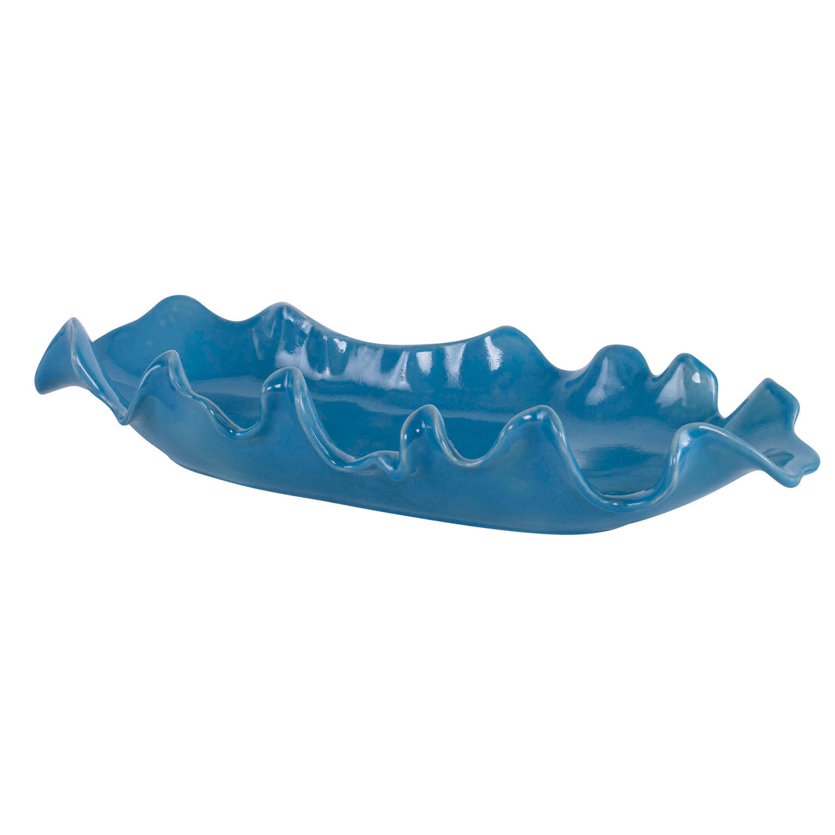 Ruffled Feathers Blue Bowl - Ornate Home