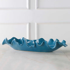 Ruffled Feathers Blue Bowl - Ornate Home