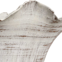 Ruffled Petal White Vases (Set of 2) - Ornate Home