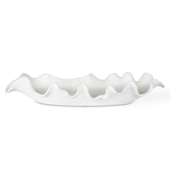 Ruffled White Feathers Modern Bowl - Ornate Home