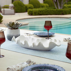 Ruffled White Feathers Modern Bowl - Ornate Home