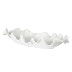 Ruffled White Feathers Modern Bowl - Ornate Home