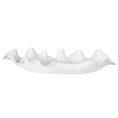 Ruffled White Feathers Modern Bowl - Ornate Home