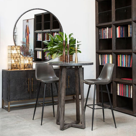 Rufina Dark Gray Barstool - Ornate Home