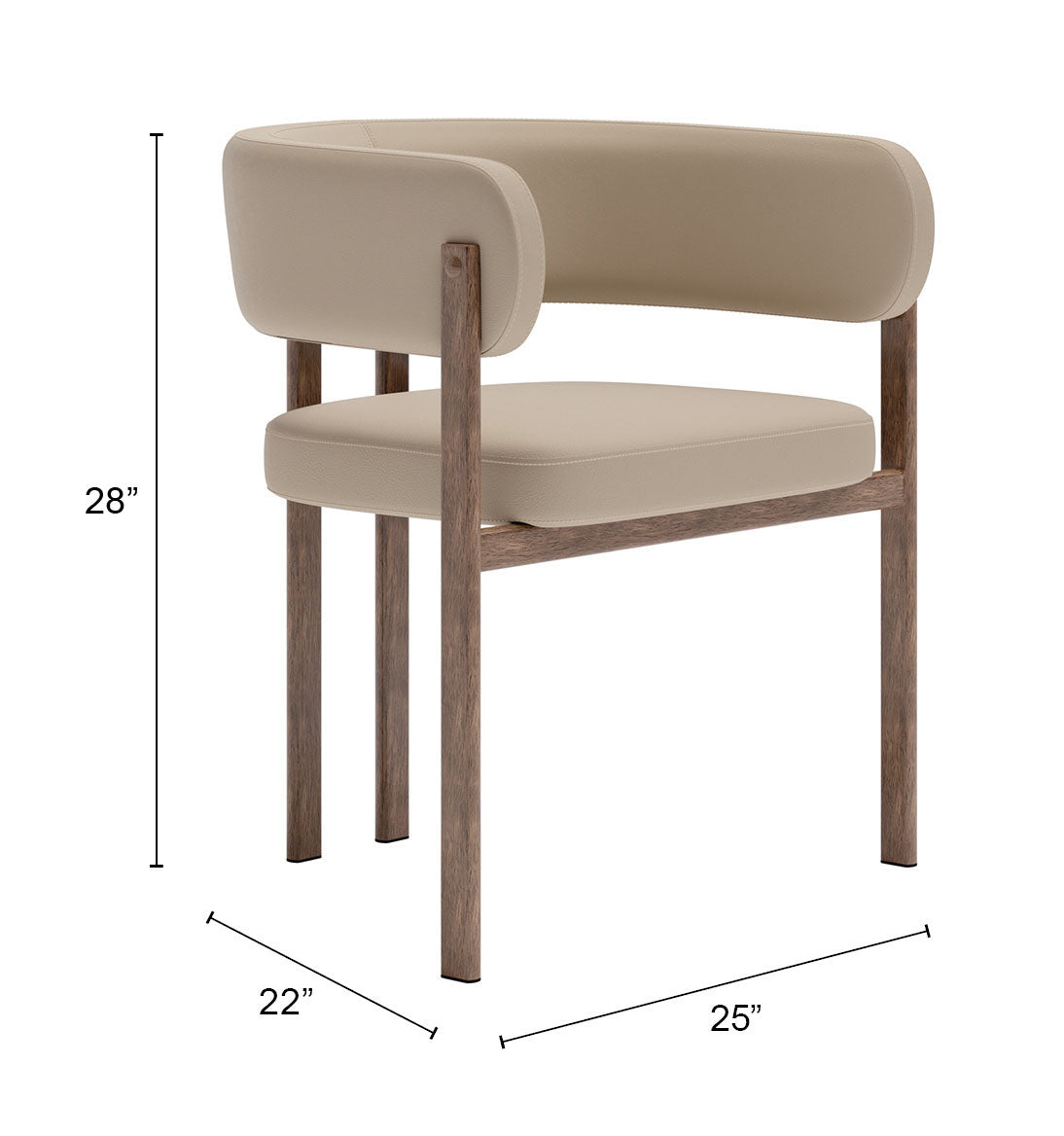 Ruge Beige Dining Chair (Set of 2)