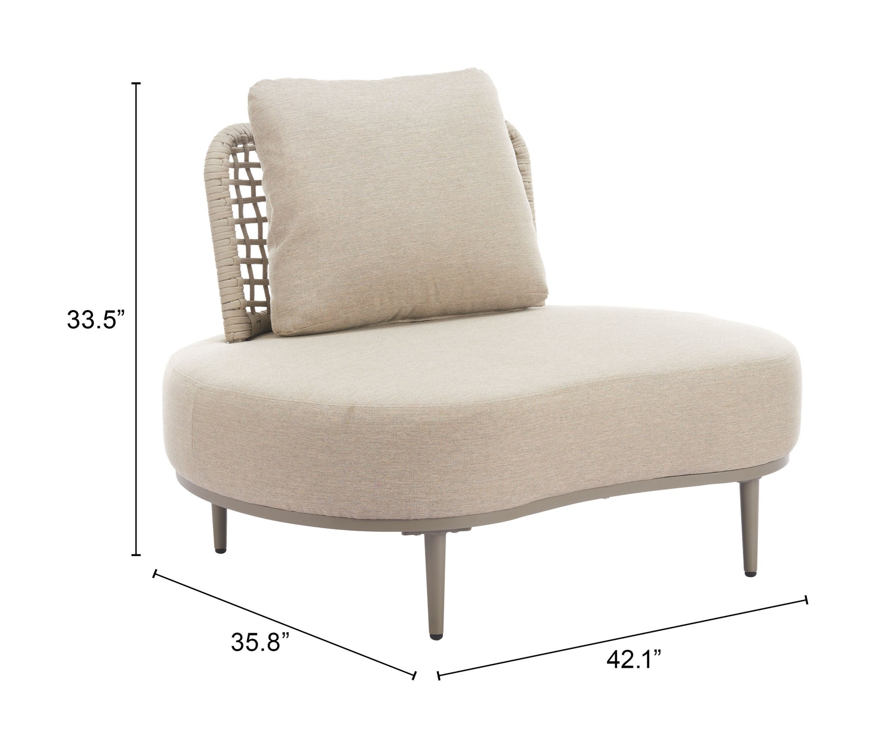 Ruhe Beige Accent Chair - Ornate Home